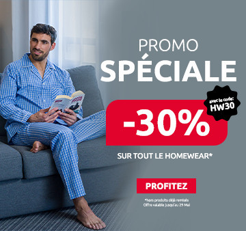 30% sur le HOMEWEAR